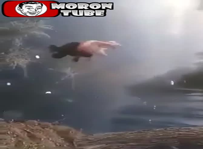 Video :A major mishap when diving in a lake